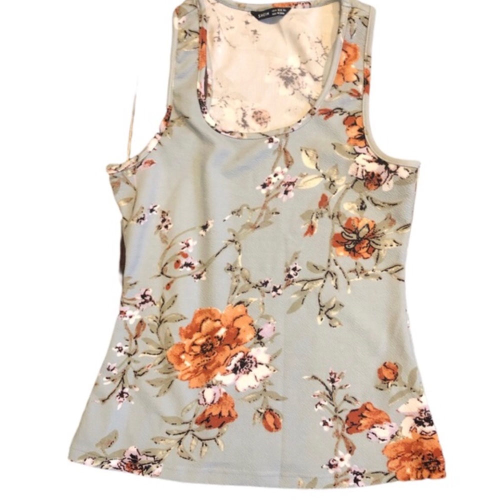 Shein Light able Tank Top w Floral Design